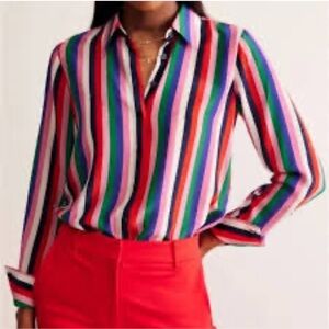 Biden striped silk blouse